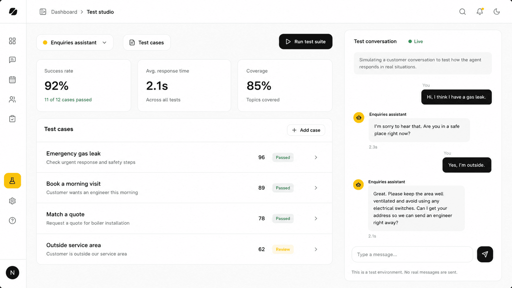 Test real customer scenarios preview